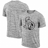 Ottawa Senators 2018  Heathered Black Sideline Legend Velocity Travel Performance T-Shirt